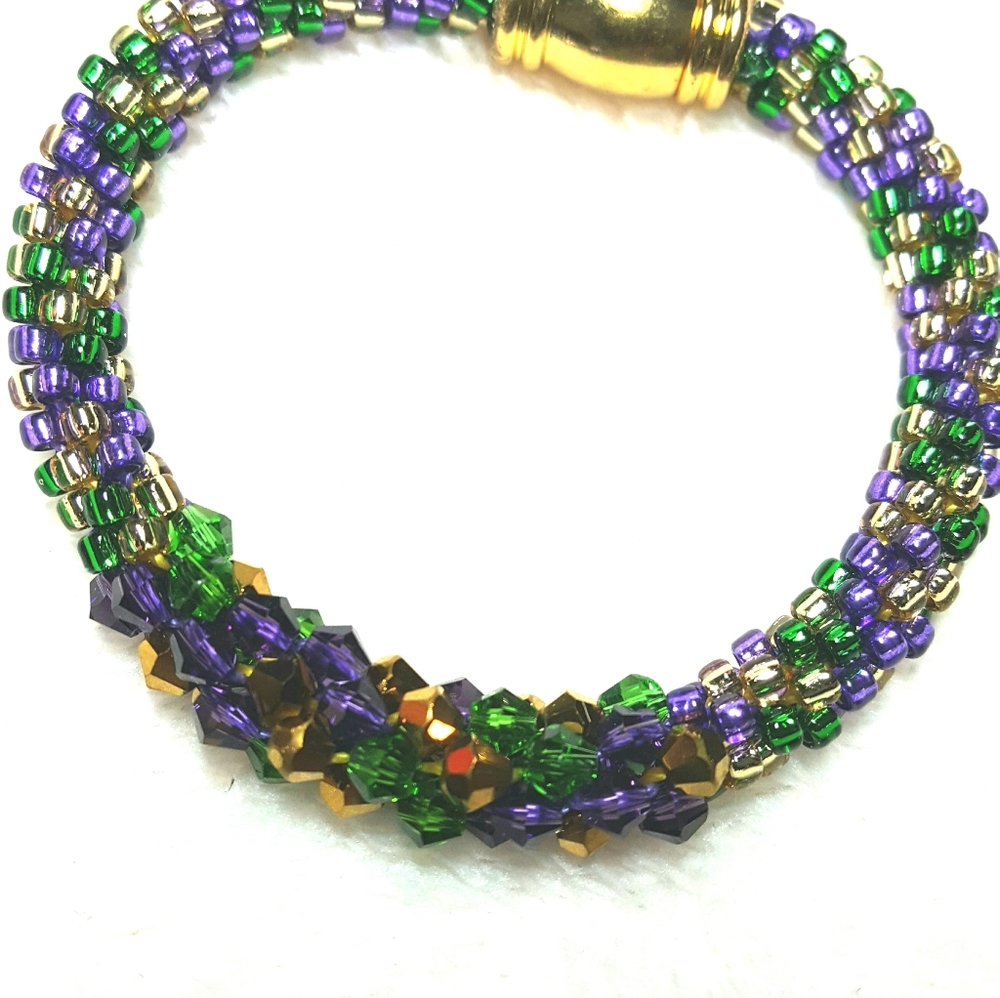 Mardi Gras bracelet